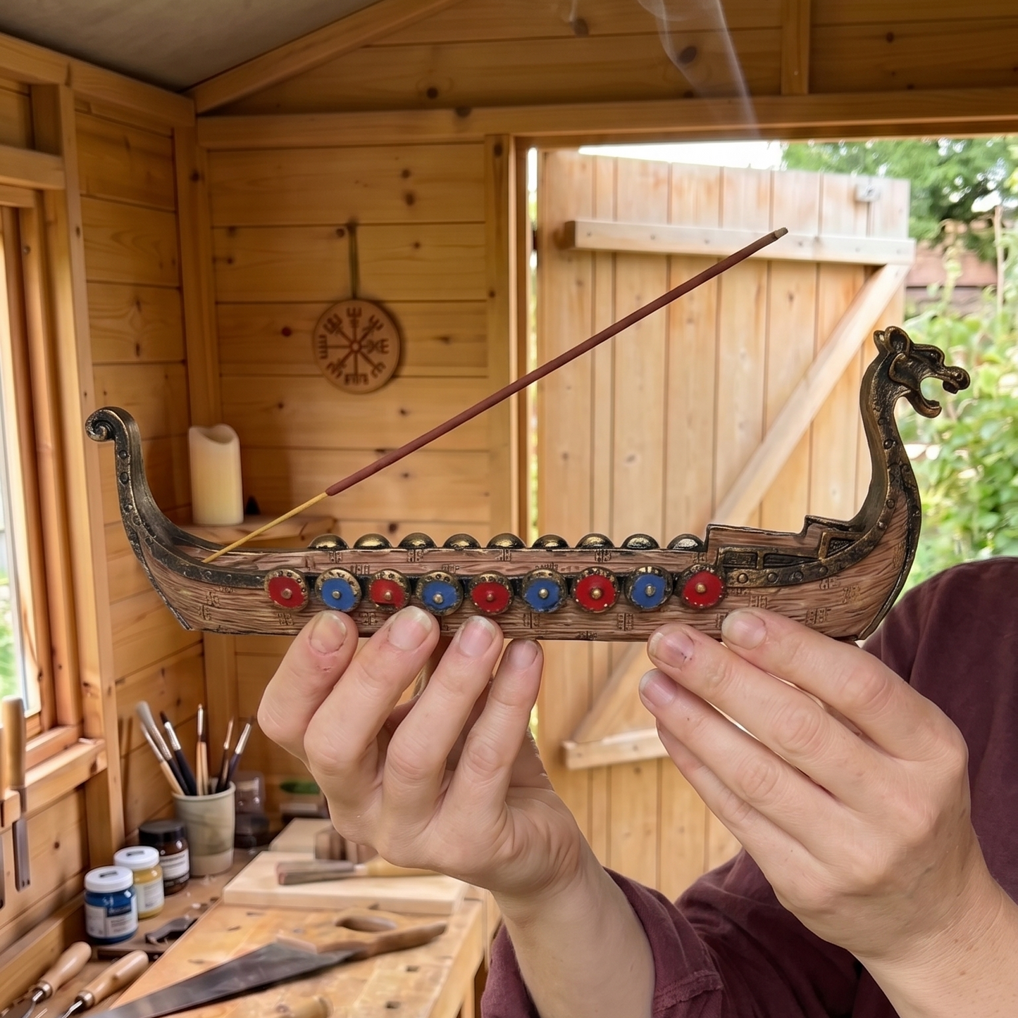 Viking Longship Incense Burner