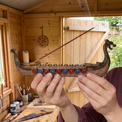 Viking Longship Incense Burner
