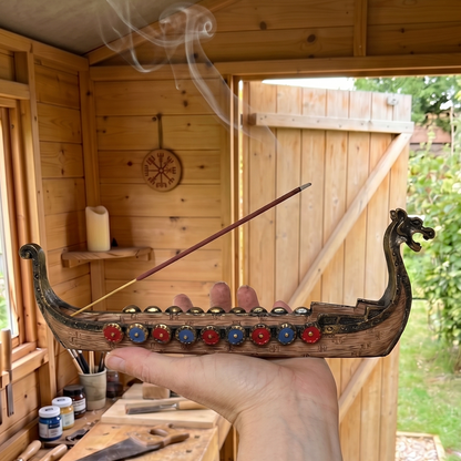 Viking Longship Incense Burner
